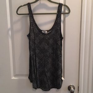 Black and white patterned tank
